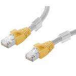 0.5m Ethernet Cable 2xRJ45 CAT6A S/FTP Cross-over (grey)