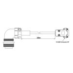 Encoder Cable for ASD-B2 1kW-3kW (20m)