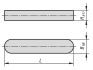 6049-5 5x5x40mm DIN 6885 A Parallel key Steel C45 Tolerances