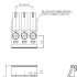 6 pole Pluggable Screw Terminal pitch 3.81mm