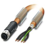 M12-S Power (3+PE) Cable L=20000mm FEMALE Shielded with Openend 