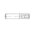 5437-2 Ø6m6 x 32 Dowel Pin DIN7979D ISO8735A with Internal Thread m4x0.7 2D Dimensions