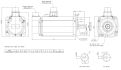 4937-2 AC Servo Motor 1000W with Brake ECMA-C21010S9 shaft 19mm 2D Dimensions