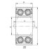 567-3 Angular Contact Bearings 5203ZZ 17x40x17.5mm Double Row cross section view