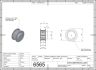 6565-2 AT5 Pulley 21-AT5 Z19 for 10mm wide belts 2D Dimensions