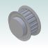 6566-1 AT5 Pulley 21-AT5 Z20 for 10mm wide belts 3D render