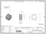 6566-2 AT5 Pulley 21-AT5 Z20 for 10mm wide belts 2D Dimensions