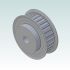 6571-1 AT5 Pulley 21-AT5 Z27 for 10mm wide belts 3d render