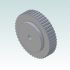 6579-1 AT5 Pulley 21-AT5 Z48 for 10mm wide belts 3D render