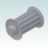 6407-1 AT5 Pulley 36-AT5 Z12 for 25mm wide belts 3D render