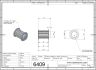 6409-2 AT5 Pulley 36-AT5 Z15 for 25mm wide belts 2D Dimensions