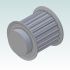 6413-1 AT5 Pulley 36-AT5 Z20 for 25mm wide belts 3D Render