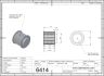 6414-2 AT5 Pulley 36-AT5 Z22 for 25mm wide belts 2D Dimensions