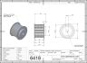 6418-2 AT5 Pulley 36-AT5 Z27 for 25mm wide belts 2D Dimensions