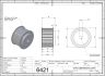 6421-2 AT5 Pulley 36-AT5 Z32 for 25mm wide belts 2D Dimensions