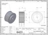 6423-2 AT5 Pulley 36-AT5 Z40 for 25mm wide belts 2D Dimensions