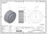 6426-2 AT5 Pulley 36-AT5 Z48 for 25mm wide belts 2D Dimensions