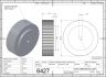 6427-2 AT5 Pulley 36-AT5 Z60 for 25mm wide belts 2D Dimensions