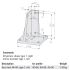 5872-3 Base foot 4080 type 1 left 3D Dimensions