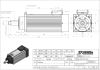 3505-2 C8590-B-2DB-L92-FK-11.0kW 5600-6000RPM 2D Dimensions