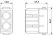 Contact insert module - HC-M-02-PN-M-F - 1417434