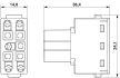 6074-4 Contact insert module - HC-M-05-PT-F - 1417373 2D Dimensions