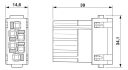 Contact insert module - HC-M-06-PT-F - 1424224