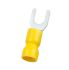 Crimp Terminal Yellow Fork 6mm