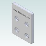 DCNC Aluminium Endplate Maytec 80x105x8 mm  (for 80x80 profile)