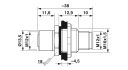 6085-3 Device connector rear mounting - SACC-5P-DSI-M12MSFS-M16 - 1551671 2D Dimensions