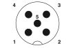 6085-5 Device connector rear mounting - SACC-5P-DSI-M12MSFS-M16 - 1551671 Pins