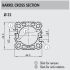 6487-5 Electronic Cylinder ISO 15552-B32-S260-P12-Non Geared-Anti rotation-IP55 IP65 Cross Section