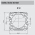 6486-6 Electronic Cylinder ISO15552-B50-S100-P5-Geared-Anti Rotation-IP55 IP65 Barrel Cross Section