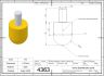 4363-3 EPS and Foams CNC Milling Cutter Round Tip 3.83 inch 98mm 2D Dimensions