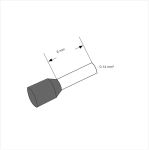 Ferrule (Adereindhuls) Grey 0,14mm²(L=6mm)