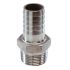 G 34 to 19mm inside Ø Hose Barb 316 Stainless Steel Adapter