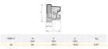 4515-2 HSK32-C sealing plugs D134mm L126mm L210mm Dimensions