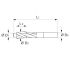 5406-4 M10 Counterbore Drill Ø18.0mm pilot Ø10.5mm DIN 373 Fine 0214001800100 2D Dimensions