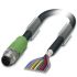 M12 12 Pole Cable L1500mm MALE Shielded with Openend