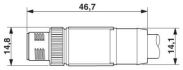 M12 12 Pole Cable L1500mm MALE Shielded with Openend