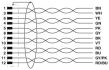 5465-4 M12 12 Pole Cable L3000mm MALE-FEMALE Straight Shielded