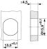 5460-3 M12 12 Pole Panel Mount FEMALE Shielded with 100cm wiring