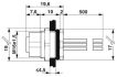 M12 12 Pole Panel Mount FEMALE with 50cm wiring - 1419713