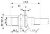 M12 12 Pole Panel Mount MALE Shielded with 100cm wiring - 1442227