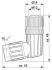 4799-2 M12 4-pole Angle Female Connector 1424656 Dimensions