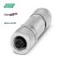 M12 4-pole Straight Female Shielded Network Connector 1424683