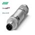 M12 4-pole Straight Male Shielded Network Connector 1424682