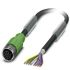 4807-1 M12 8 Pole Cable L10000mm FEMALE Shielded with Openend