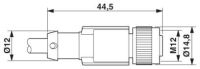 4807-2 M12 8 Pole Cable L10000mm FEMALE Shielded with Openend