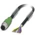 4878-1 M12 8 Pole Cable L1500mm MALE Shielded with Openend